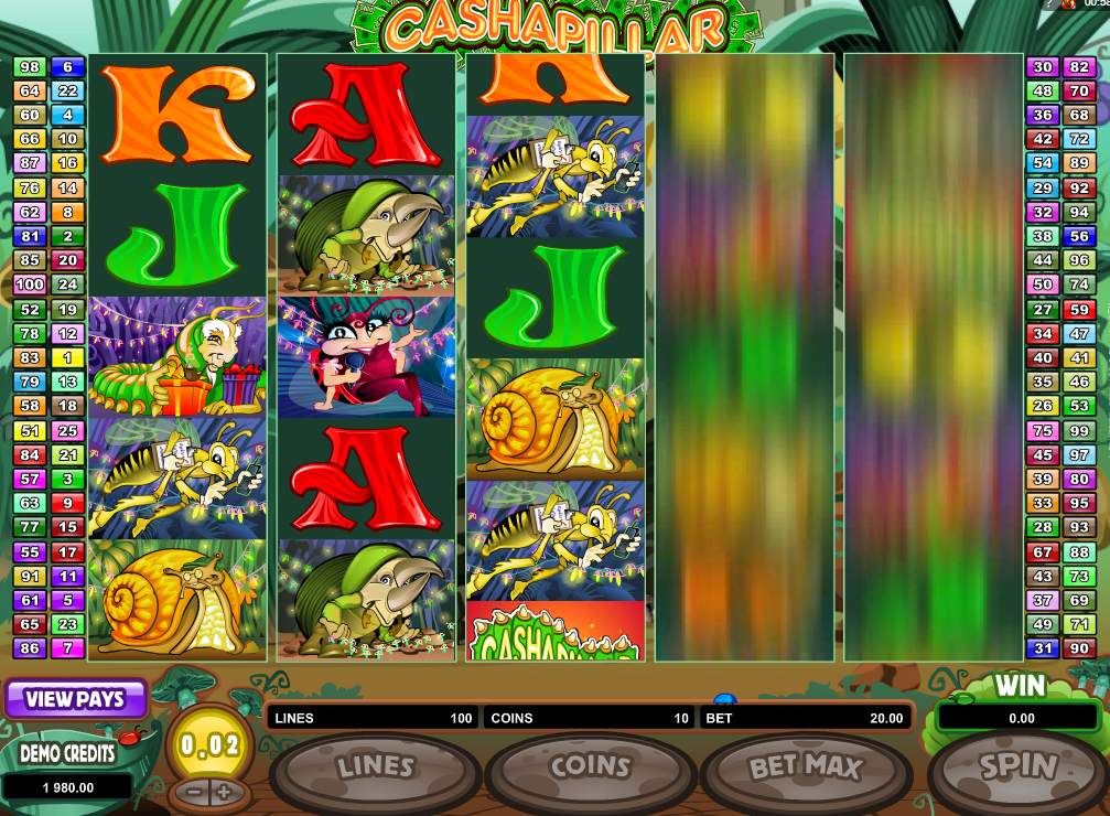 Free cashapillar video slot