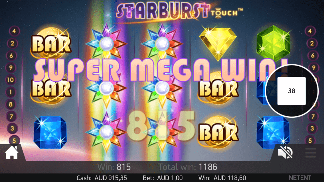 Starburst slots wins